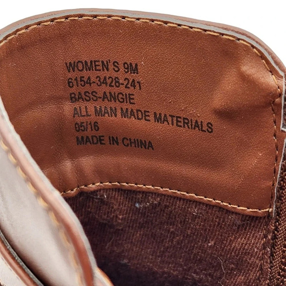 Bass Womens Angie Buckle Ankle Wedge Boots Booties Size 9M Brown - Picture 5 of 12